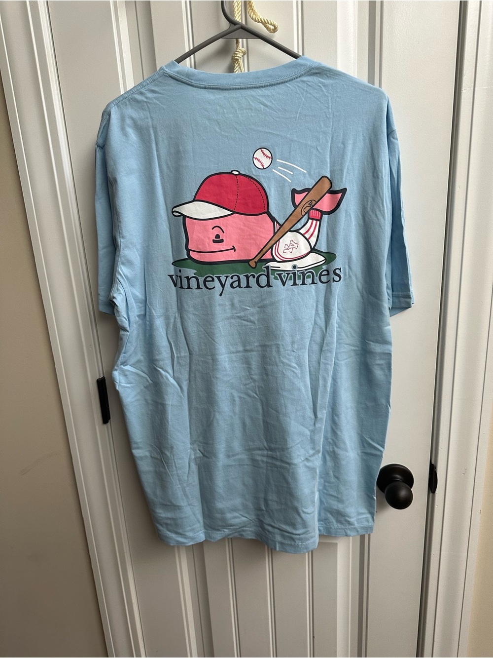 Vineyard Vines Men’s Light Blue Baseball Pocket Tee - Picture 6 of 6